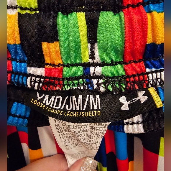 Multi-Colored Under Armour Athletic Shorts, Youth M, Used, Good Condition - Picture 4 of 4